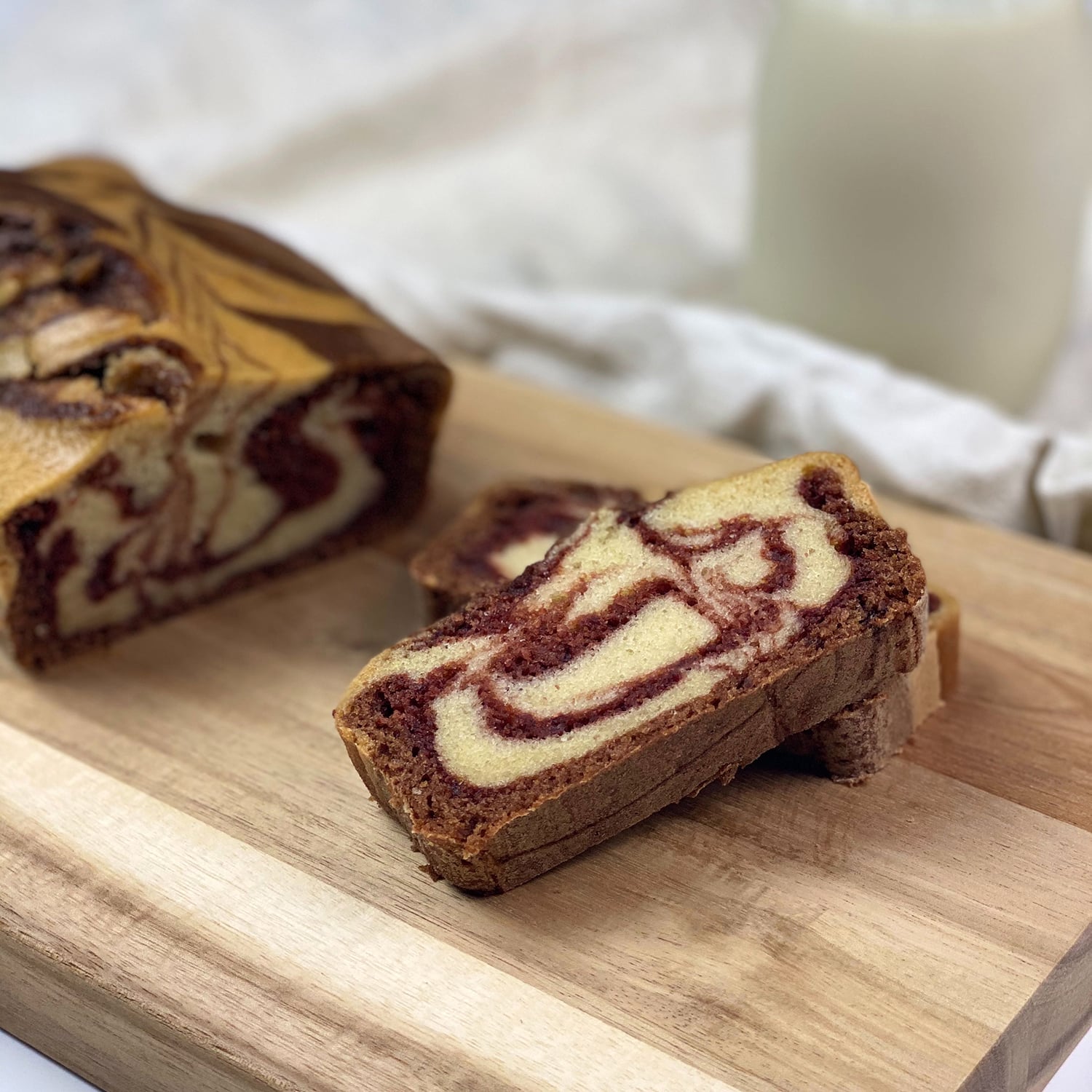 Vegan marble cake with Okara